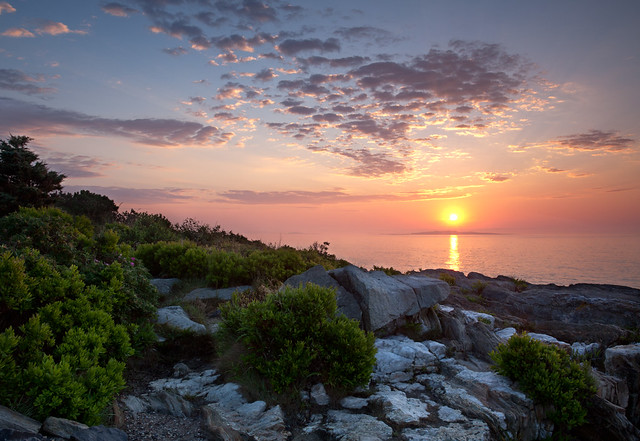 Summer Sunrise, Bailey Island, Harpswell, Maine (6503-6505)