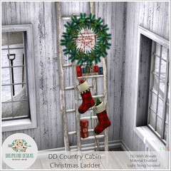 DD Country Cabin Christmas LadderAD