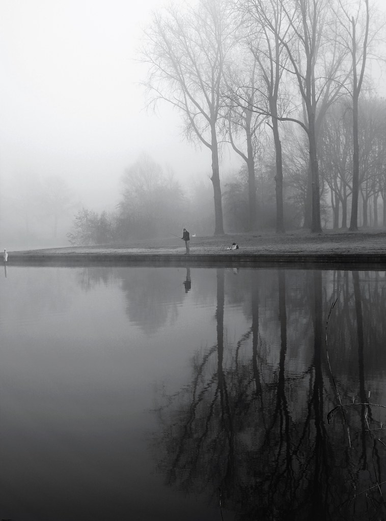 Fisherman in the mist