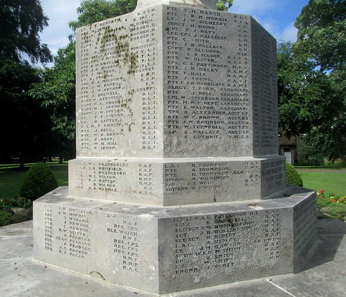 War Memorial , Hexham, Names