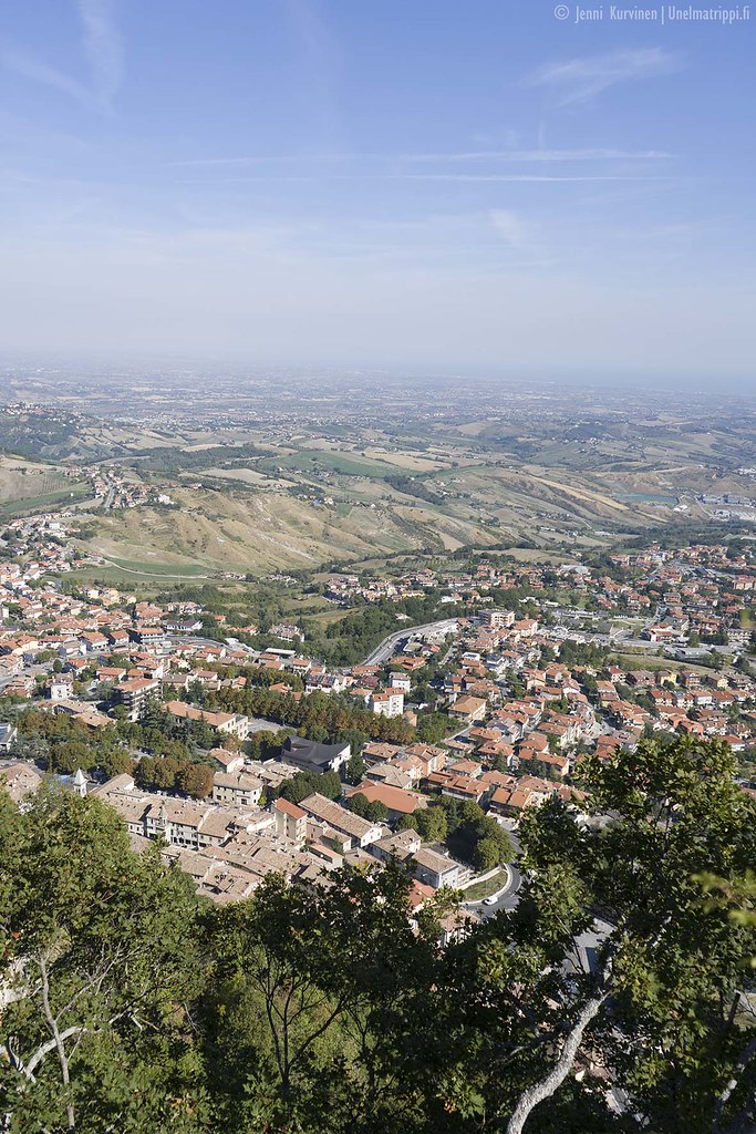 San Marinosta aukeava maisema