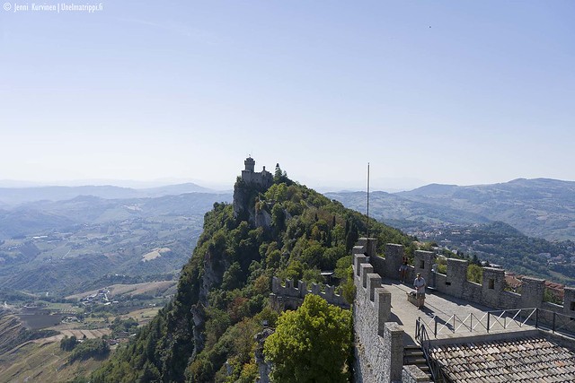 Näkymä Guaita-linnoitukselta San Marinossa
