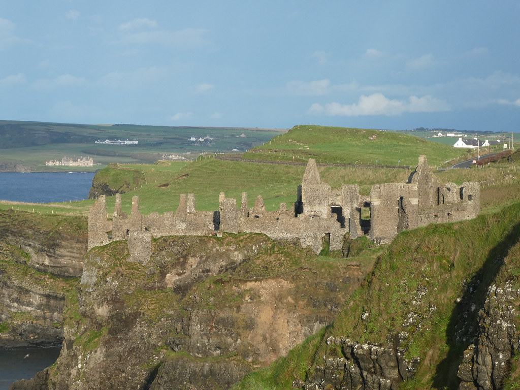 Views of Dunluce Castle from the Magheracross Viewpoint
