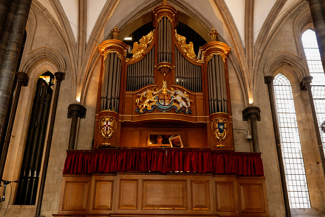 playing the organ