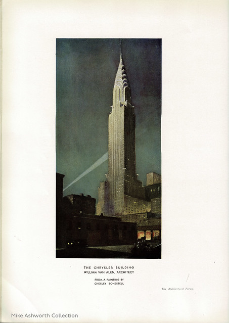 Architectural Forum magazine : Architectural Design : October 1930 : painting by Chesley Bonestell