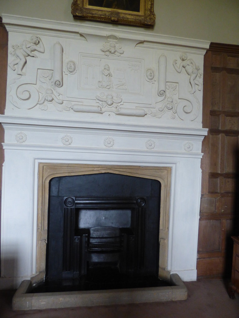 Lord Curzon's Bedroom at Montacute House - fireplace