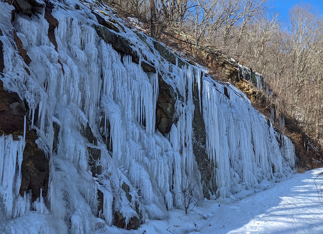 hiking ice blanketed Blue Ridge Parkway