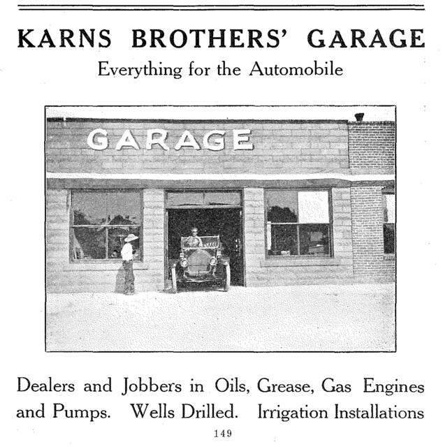 1913 Arizona Good Roads Association Illustrated Road Maps and Tour Book_150 Karns Brothers' Garage