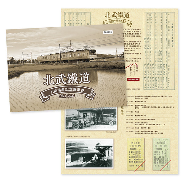 北武鐡道100周年記念乗車券