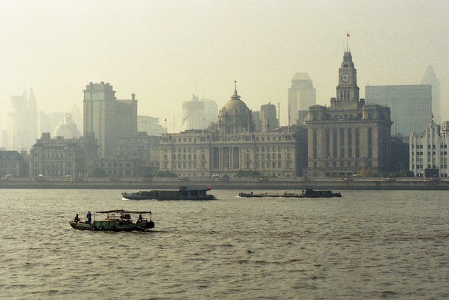 Barge Traffic, River Huangpu, Shanghai - PR China