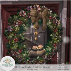 DD Love Owls Christmas WreathAD