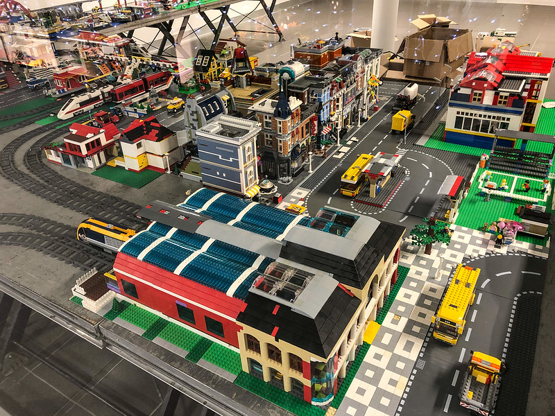Lego town in Rewell center