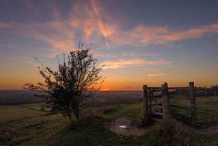 Sunset on the North Downs Way