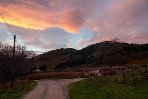 Sunset over Glen Lee by _delp_, brechin scotland unitedkingdom glenlee unich mountain hills heather wilderness