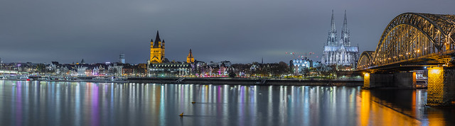 Cologne old town panorama