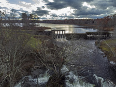 Reservoir, dam, falls