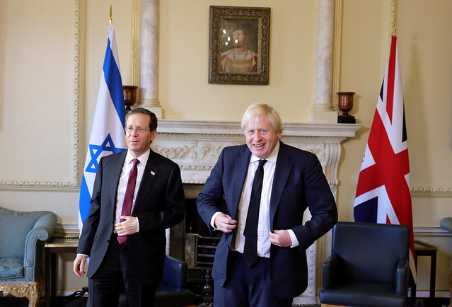 Prime Minister Boris Johnson meets Israel President Isaac Herzog