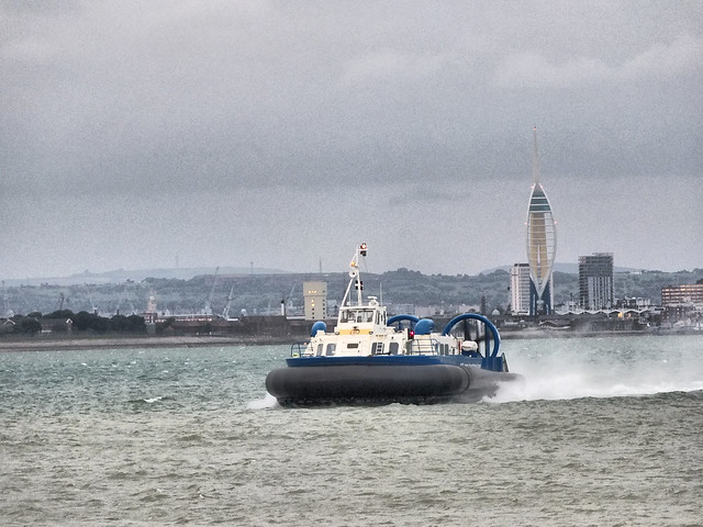 Another day and another flight with the Spinaker tower in the background