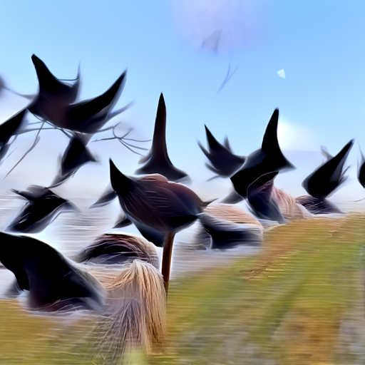 'a flock of birds' CLIP Guided Diffusion Secondary Model Method Text-to-Image