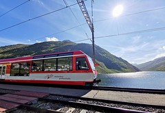 Železniční zastávka na Oberalppass (2 044 m)