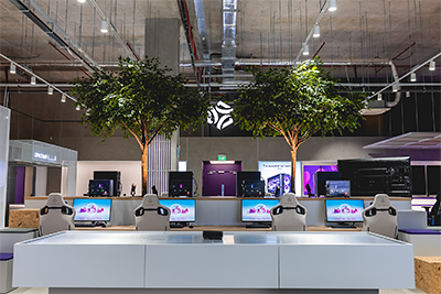 The new Dream Centre houses Dreamcore’s expanded office and production capacity, retail and service experience, an eSports training room and more.