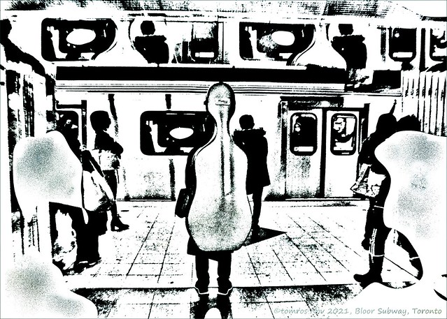 Cello in Transit. Bloor/ Yonge Subway.