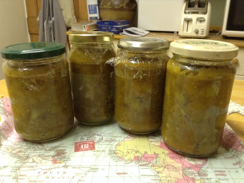 Four more jars of Apple Chutney - "The Yellow One" (it's spicy!)