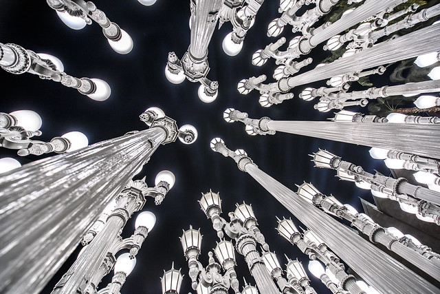 Urban Lights Sculpture Installation at the LACMA Museum of Art LA County! Nikon D810 Photos Los Angeles Country Museum of Modern Art!