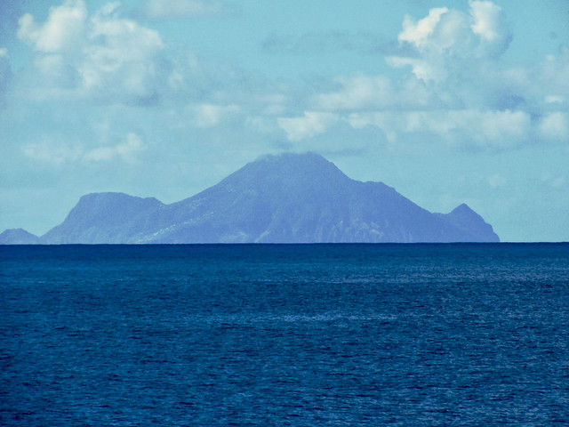 Saba Island from Sint Maarten