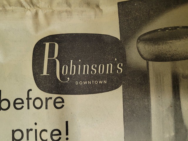 Los Angeles, CA Robinson's advertisement