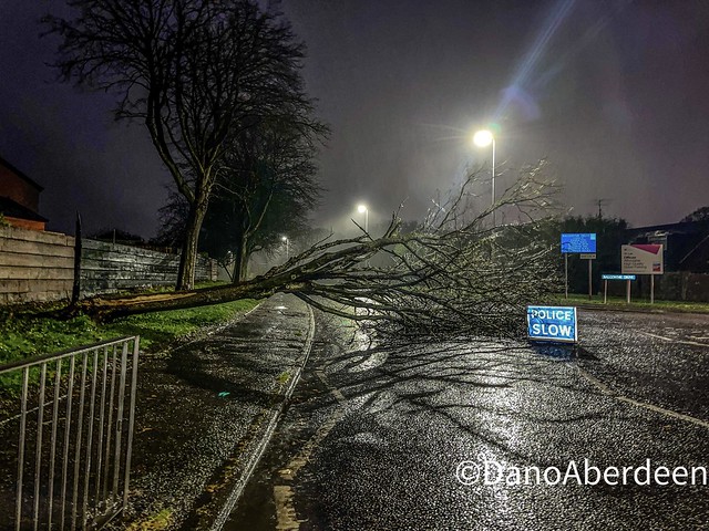 Storm Arwen hits Aberdeen Scotland - 26th November 2021.