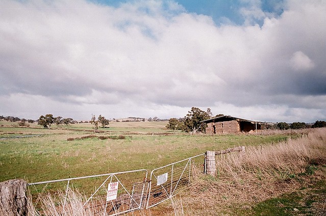 Farm Gate.  Kodak Portra 400. near Forbes New South Wales.