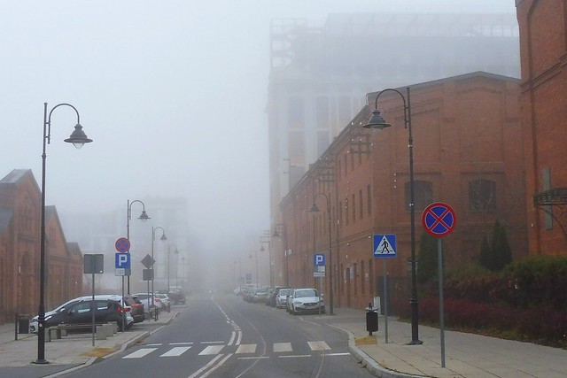 fog in the town...