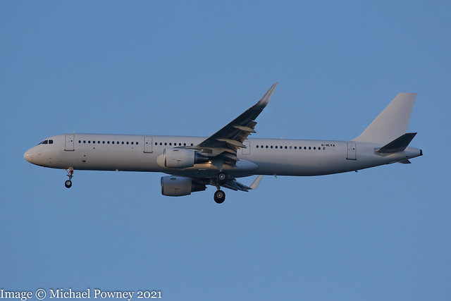 G-HLYA - 2014 build Airbus A321-211, inbound late afternoon to Runway 23R at Manchester
