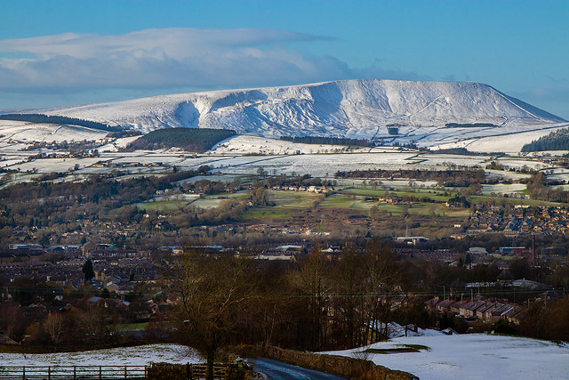 Pendle Hill's First winter snow
