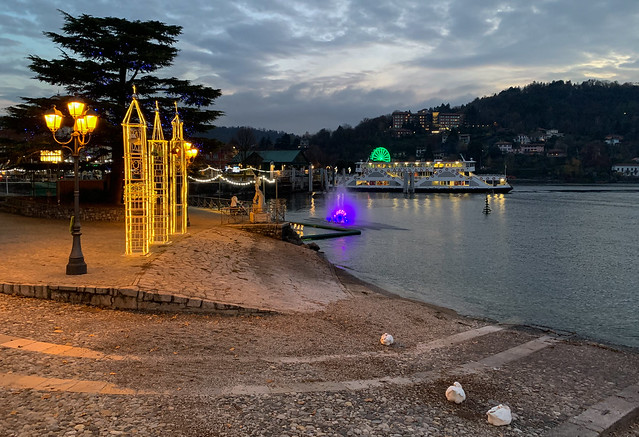 Christmas lights on Lake Maggiore
