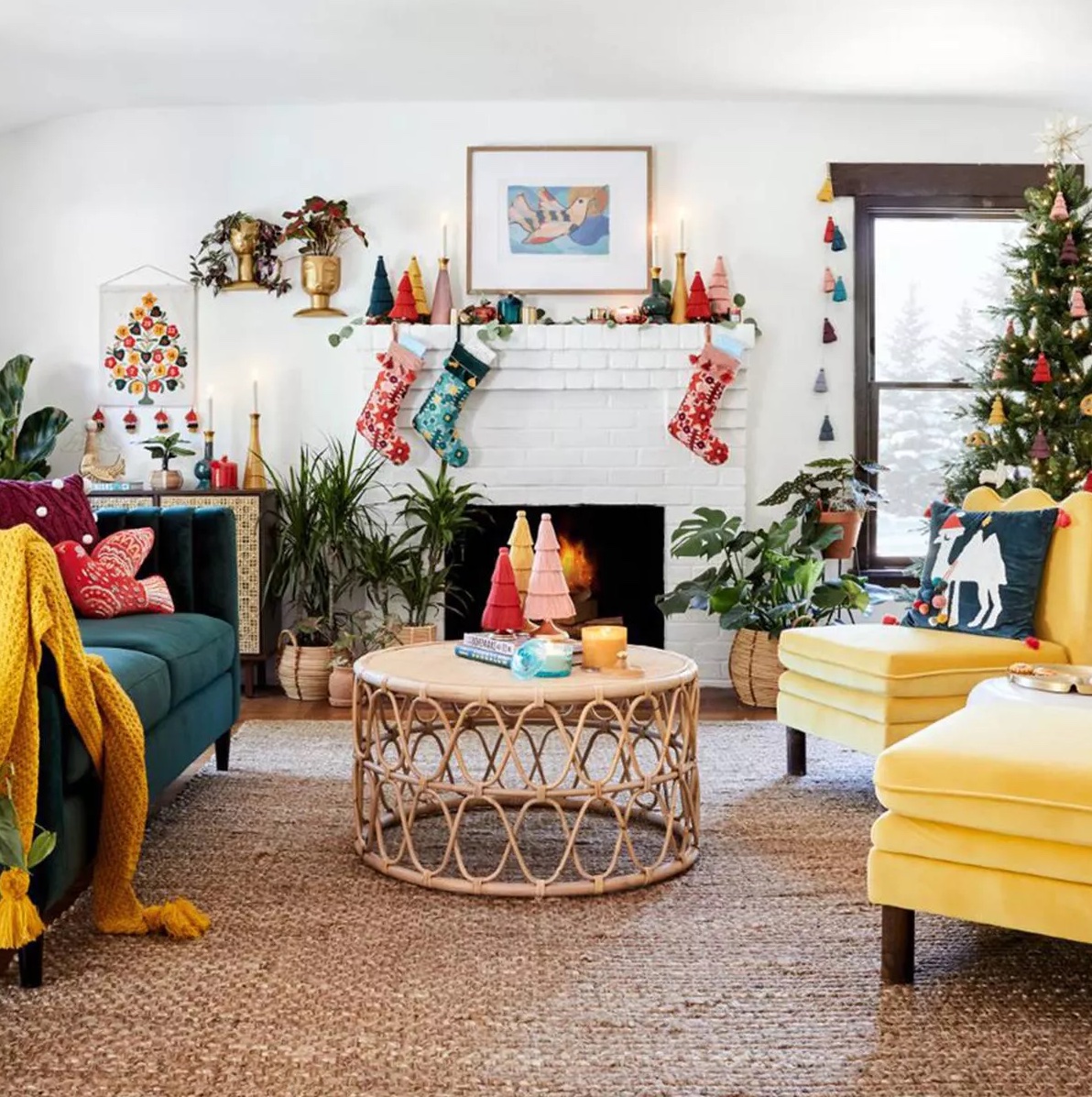 Colorful Christmas Living Room Decor by Opalhouse by Jungalow at Target