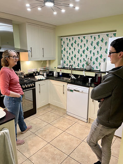 Chatting in the kitchen