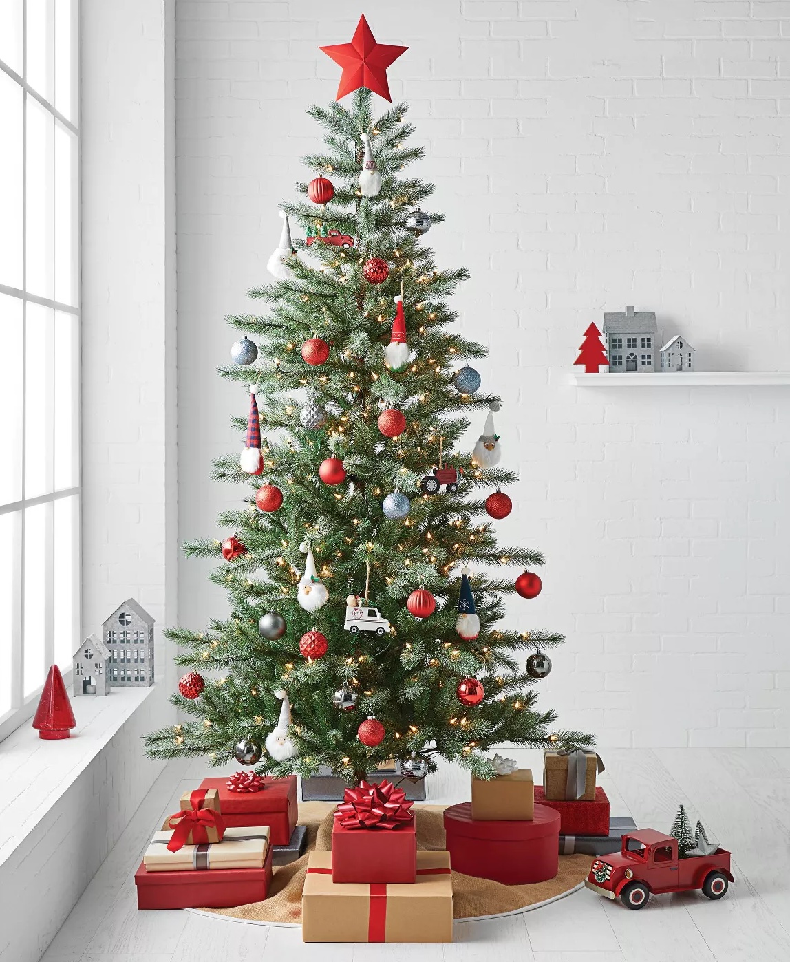 Christmas Tree Ideas at Target | Red and White Tree Decor