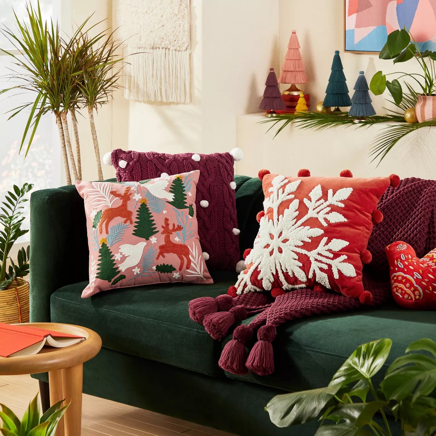 Colorful Christmas Throw Pillows at Target by Opalhouse by Jungalow