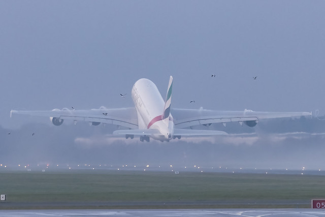 Hamburg Airport: Emirates (EK / UAE) |  Airbus A380-861 A388 | A6-EEJ | MSN 127