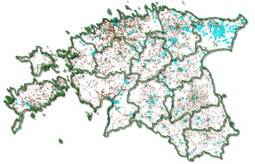 Water monitoring data marked as NULL in most of the water wells. Estonia. #30DayMapChallenge 29.11.2021 NULL | by Ingo-Valgma