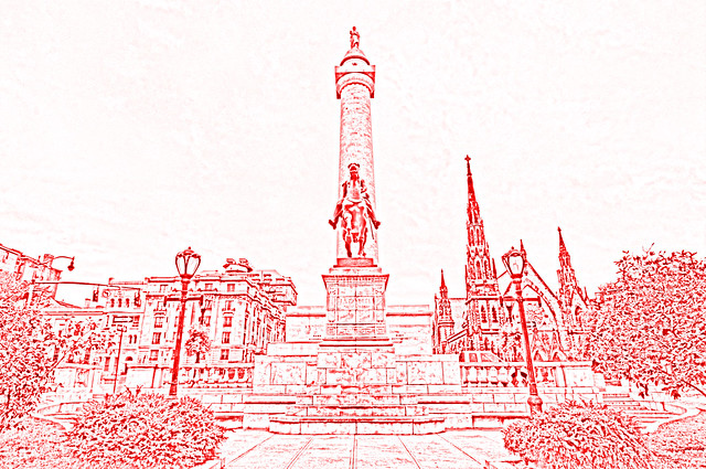 Washington Monument in Baltimore Drawing