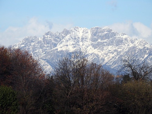 Cavenago di Brianza - Prima neve sulle Prealpi