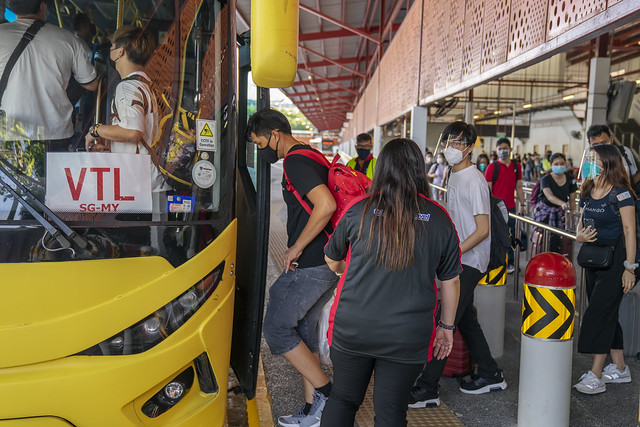 Singapore-Malaysia Vaccinated Travel Lane (VTL): Woodlands Temporary Bus Interchange
