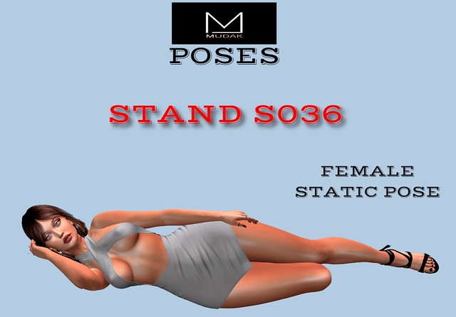 MUDAK POSES - FEMALE STATIC POSE - STAND S036