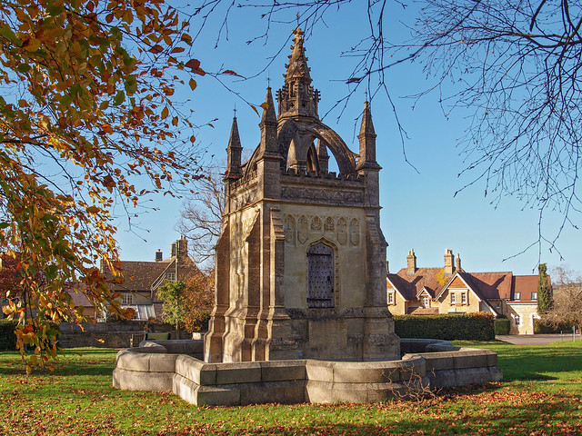 The Langston Memorial Fountain, Churchill, Oxfordshire, England