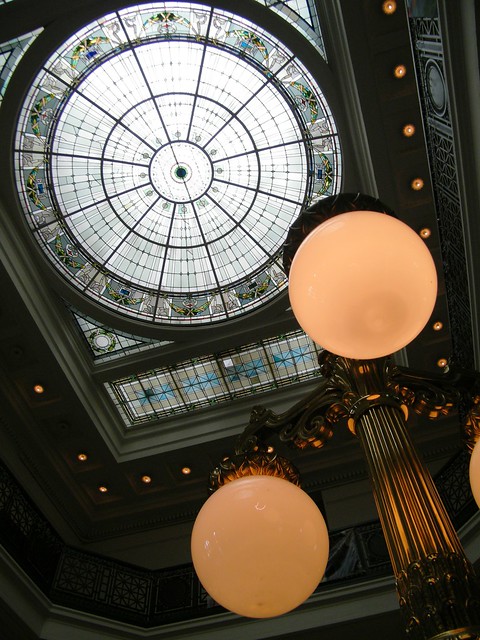 Ceiling and lamp at Baltimore Penn Station