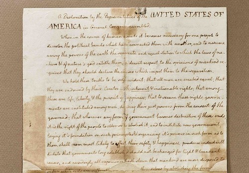 Thomas Jefferson's Handwritten Copy of the Declaration of Independence