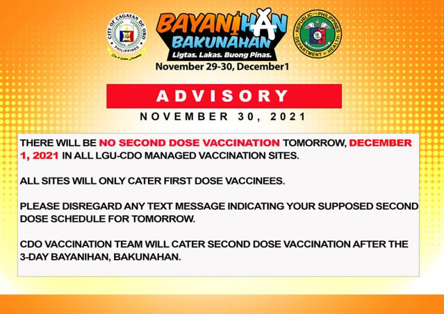 Second Dose Vaccination on December 1, 2021